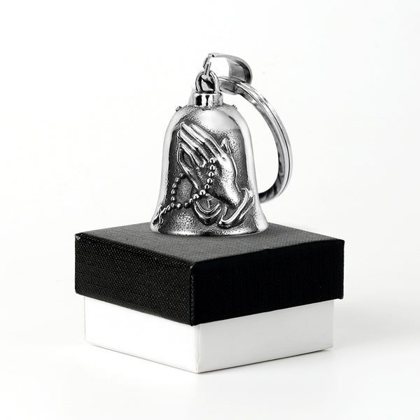 Personalized Praying Hands & Rosary Bell - Christmas Guardian Bell 2025 - A Gift of Blessing & Protection - Ragblh26001