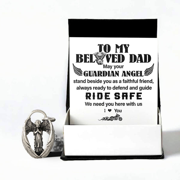 Blessing Angel Necklace - Biker - To My Beloved Dad - We Need You Here With Us - Ragnqf18004