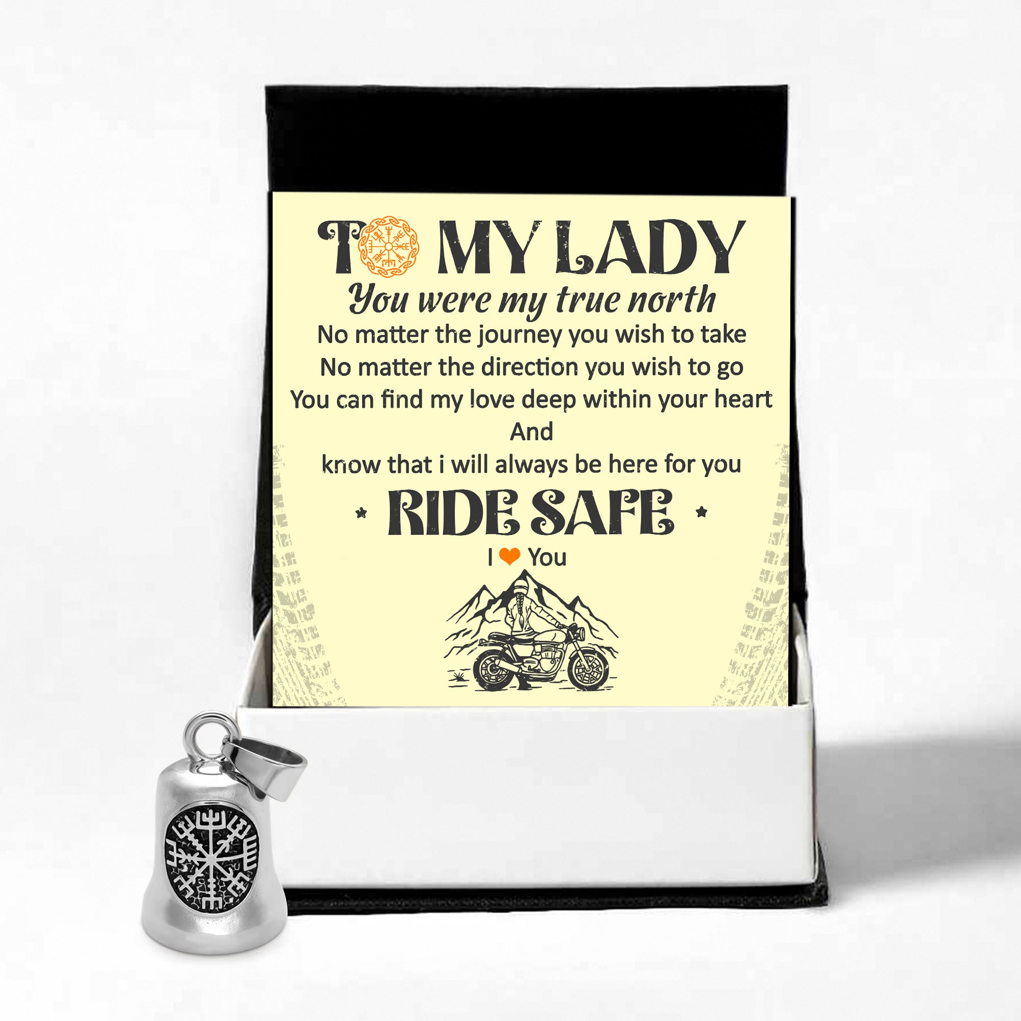 Personalized Viking Compass Bell - Biker - To My Lady - You Were My Tr ...