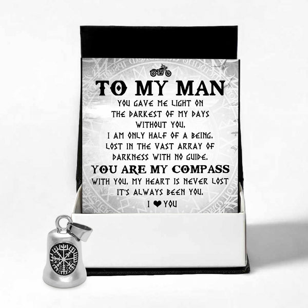 Personalized Viking Compass Bell - Biker - To My Man - You Are My Compass - Ragnzv26004