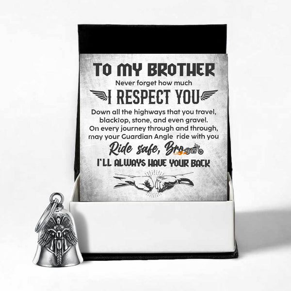 Personalized Angel Wings Motorcycle Bell - Biker - To My Brother - Never Forget How Much I Respect You - Ragnme33004