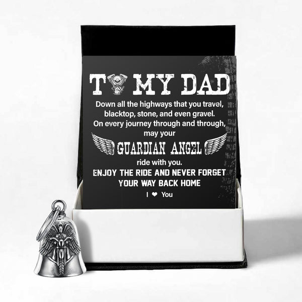 Personalized Angel Wings Motorcycle Bell - Biker - To My Dad - Enjoy The Ride - Ragnme18003