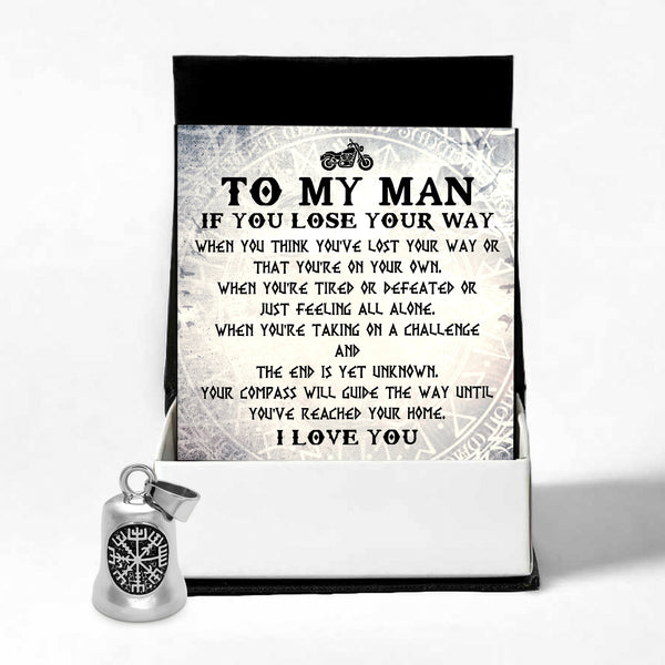 Personalized Viking Compass Bell - Biker - To My Man - Your Compass Will Guide The Way - Ragnzv26003