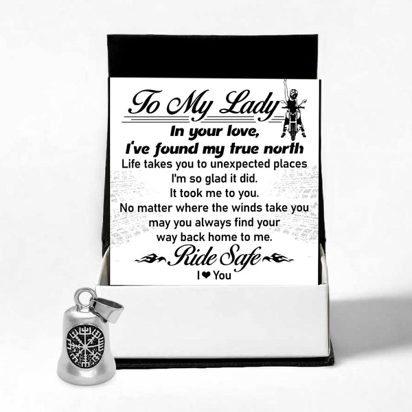 Personalized Viking Compass Bell - Biker - To My Lady - In Your Love, I've Found My True North - Ragnzv13007