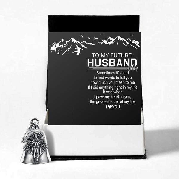 Personalized Angel Wings Motorcycle Bell - Biker - To My Future Husband - The Greater Rider Of My Life - Ragnme24001