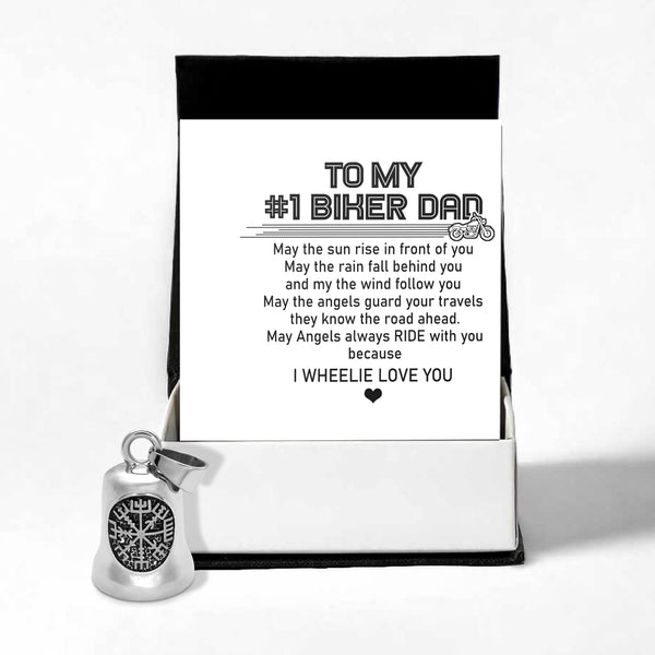 Personalized Viking Compass Bell - Biker - To My Biker Dad - I Wheelie Love You - Ragnzv18001