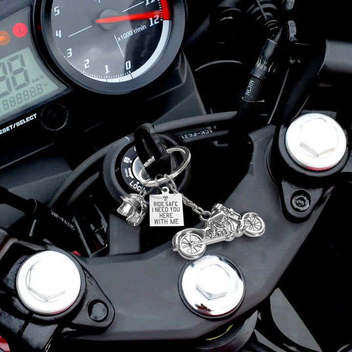 Motorcycle Usb Keychain Personalized Motorcycle Gift for Him - “Ride Safe” Keychain with Angel ...