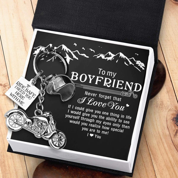Classic Bike Keychain - To My Boyfriend - Ride Safe I Need You Here With Me - Ragkt12004