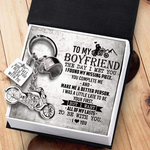Classic Bike Keychain - To My Boyfriend - You Complete Me And Make Me A Better Person - Ragkt12002