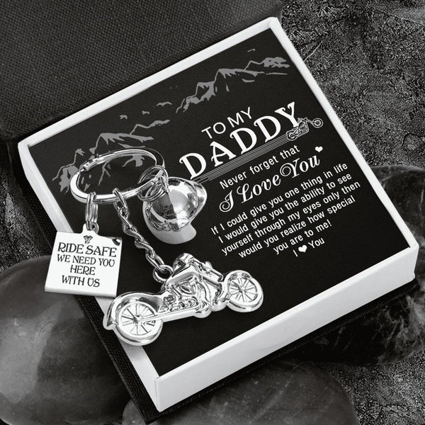 Personalized Classic Bike Keychain - To My Daddy - Ride Safe We Need You Here With Us - Ragkt18002