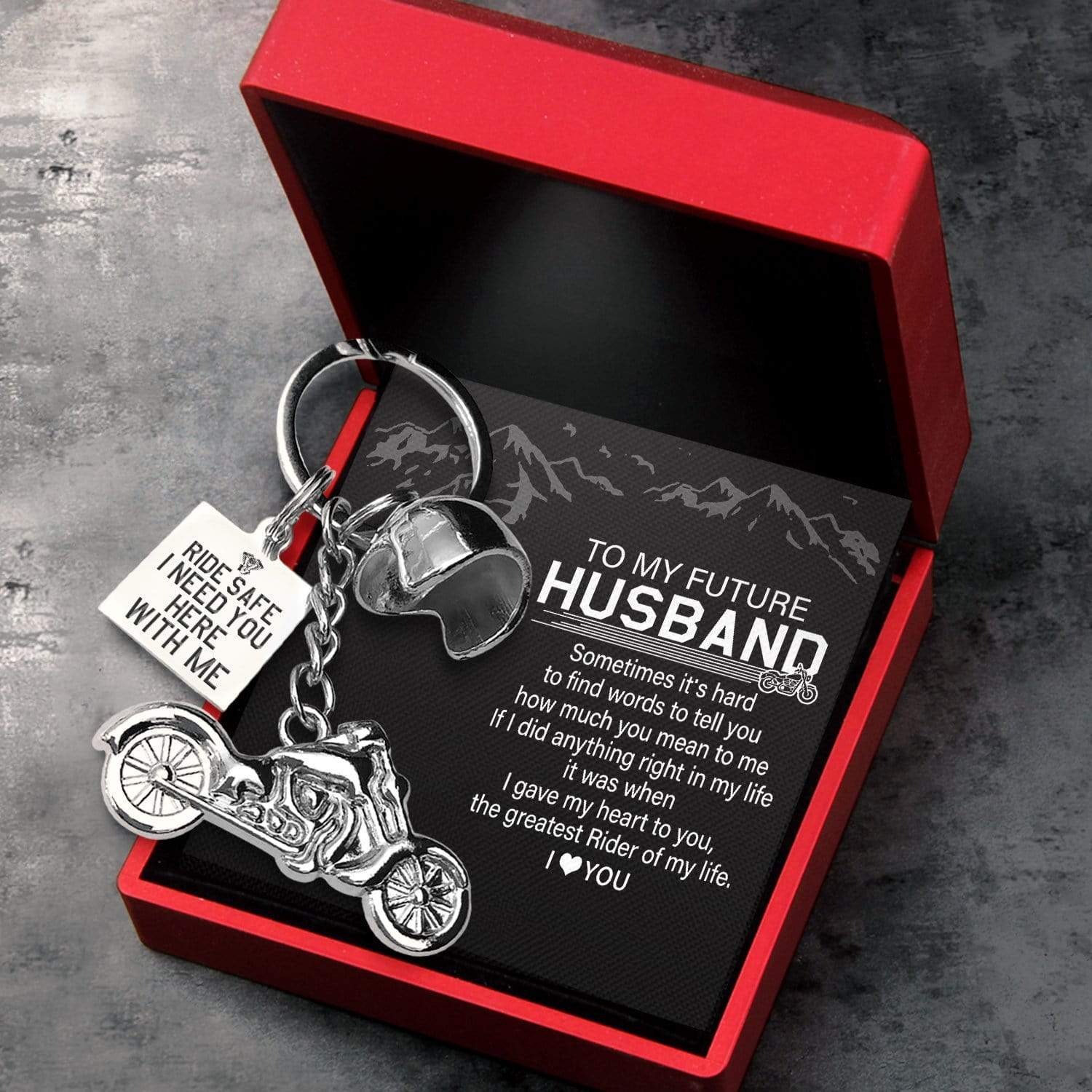 Classic Bike Keychain - To My Future Husband - The Greatest Rider Of M ...
