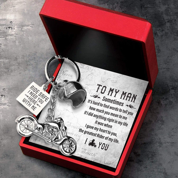Personalized Classic Bike Keychain - To My Man - I Love You - Ragkt26003