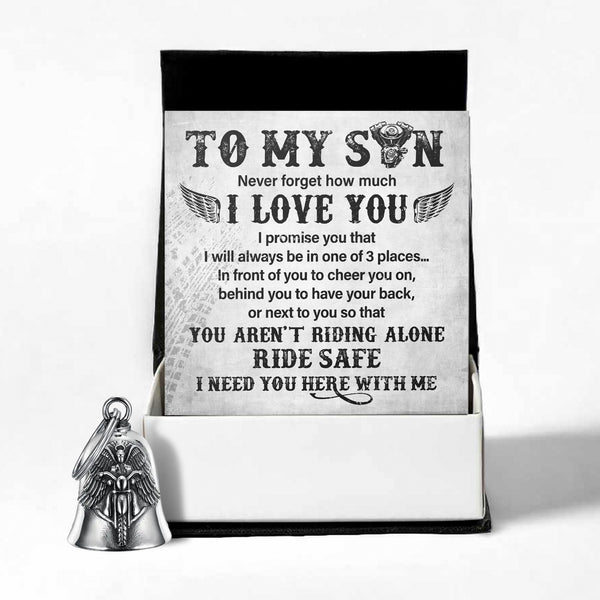 Personalized Angel Wings Motorcycle Bell - Biker - To My Son - I Need You Here With Me - Ragnme16006