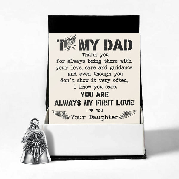 Personalized Angel Wings Motorcycle Bell - Biker - To My Dad - From Daughter - You Are Always My First Love! - Ragnme18004