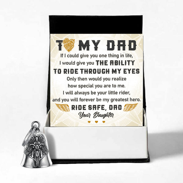 Personalized Angel Wings Motorcycle Bell - Biker - To My Dad - From Daughter - You Will Forever Be My Greatest Hero - Ragnme18009