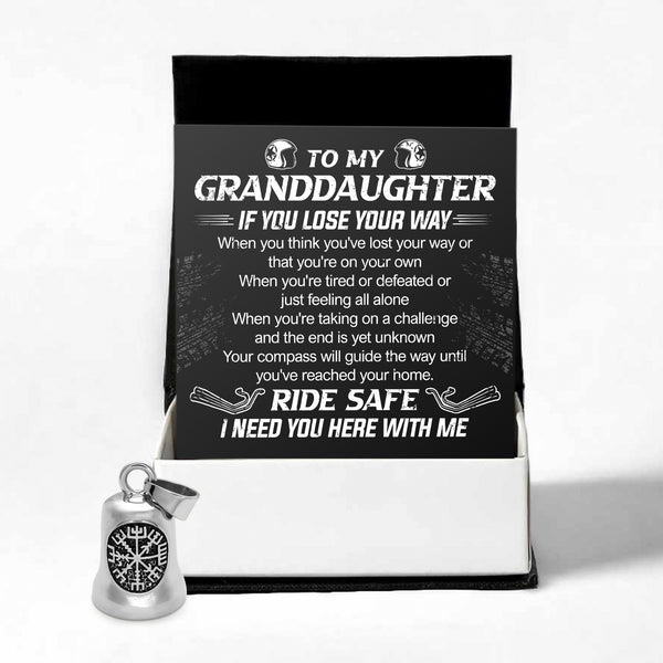 Personalized Viking Compass Bell - Biker - To My Granddaughter - Your Compass Will Guide The Way - Ragnzv23004