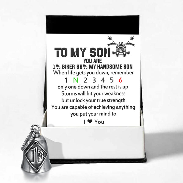 Personalized 1% Biker Bell - Biker - To My Son - You Are Capable Of Achieving Anything - Ragnma16001