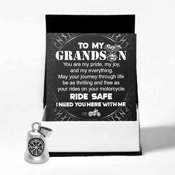 Personalized Viking Compass Bell - Biker - To My Grandson - You Are My Pride, My Joy, And My Everything - Ragnzv22002