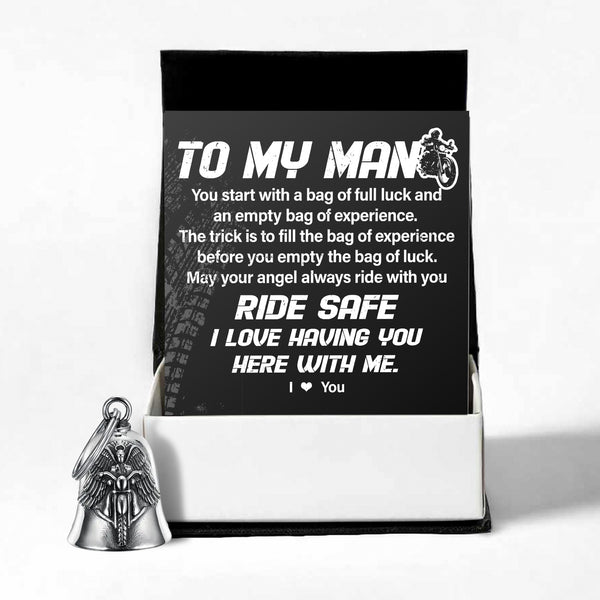 Personalized Angel Wings Motorcycle Bell - Biker - To My Man - May Your Angel Always Ride With You - Ragnme26001