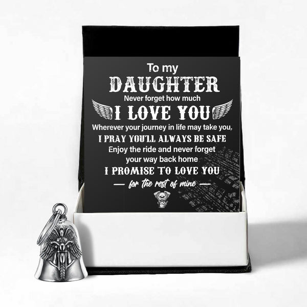 Personalized Angel Wings Motorcycle Bell - Biker - To My Daughter - I Pray You'll Always Be Safe - Ragnme17001