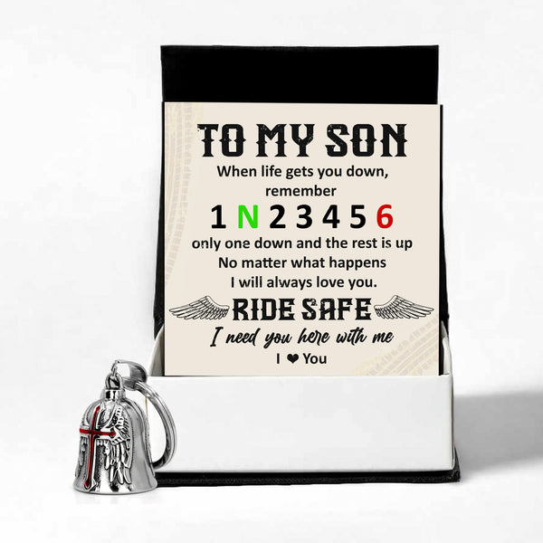 Personalized Cross Wings Motorcycle Bell - Biker - To My Son - I Will Always Love You - Ragnml16001