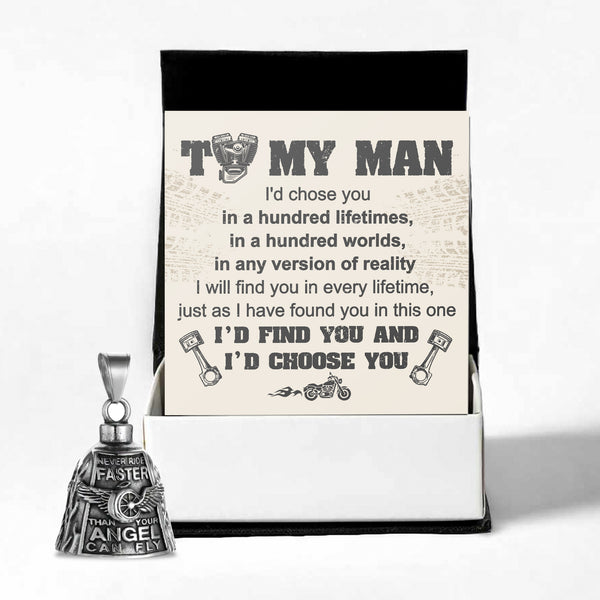 Never Ride Faster Bell - Biker - To My Man - I’d Find You And I'd Choose You - Ragbbw26003