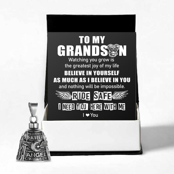 Never Ride Faster Bell - Biker - To My Grandson - Watching You Grow Is The Greatest Joy Of My Life - Ragbbw22002