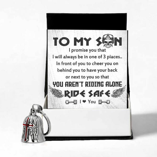 Personalized Cross Wings Motorcycle Bell - Biker - To My Son - You Aren’t Riding Alone - Ragnml16004