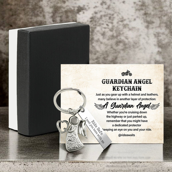 Guardian Angel Keychain - Biker - To Myself - Remember That You Might Have A Dedicated Protector - Ragawm34001