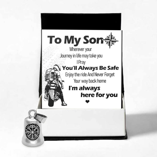 Personalized Viking Compass Bell - Biker - To My Son - I'm Always Here For You - Ragnzv16009