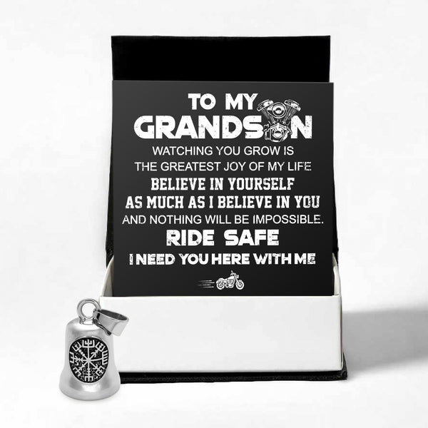 Personalized Viking Compass Bell - Biker - To My Grandson - Watching You Grow Is The Greatest Joy Of My Life - Ragnzv22001