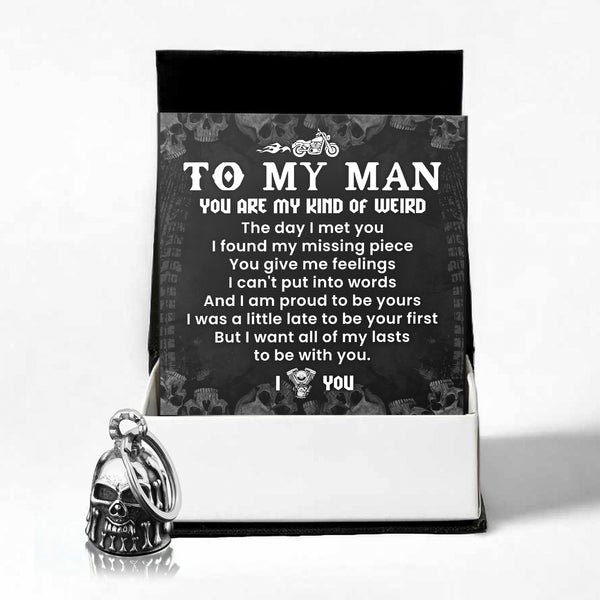 A Personalized Promise of Good Fortune and Safe Journeys for Biker Man - Skull Gremlin Bell - Ragbbt26002