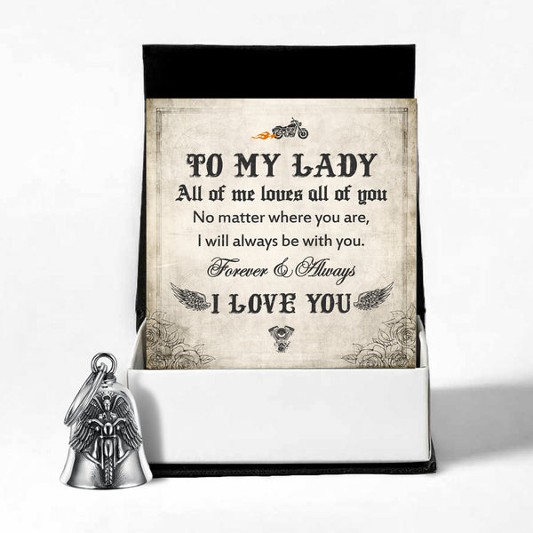 Personalized Angel Wings Motorcycle Bell - Biker - To My Lady - All Of Me Loves All Of You - Ragnme13011