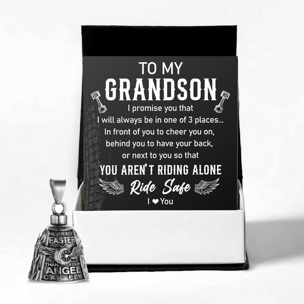Never Ride Faster Bell - Biker - To My Grandson - You Aren’t Riding Alone - Ragbbw22001