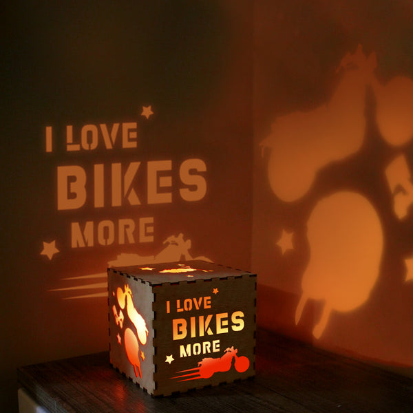 Personalized Motorcycle Wooden Box - Biker - To Myself - I Love Bikes More - Ragyl34001