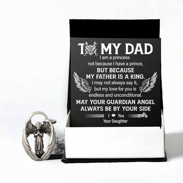 Blessing Angel Necklace - Biker - To My Dad - From Daughter - My Love For You Is Endless And Unconditional - Ragnqf18001