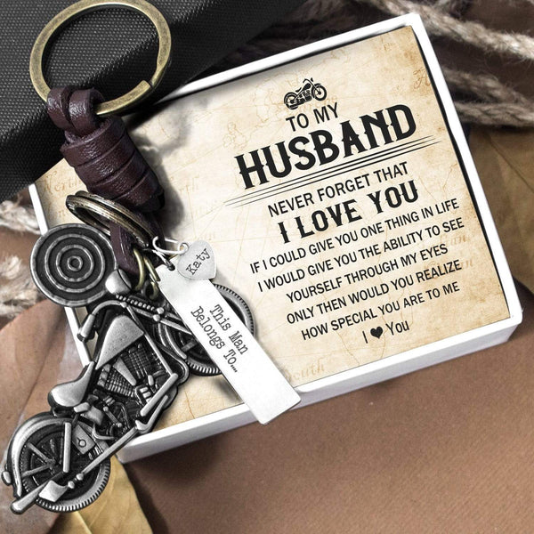 Personalized Motorcycle Keychain - Biker - To My Husband - I Love You - Ragkx14001